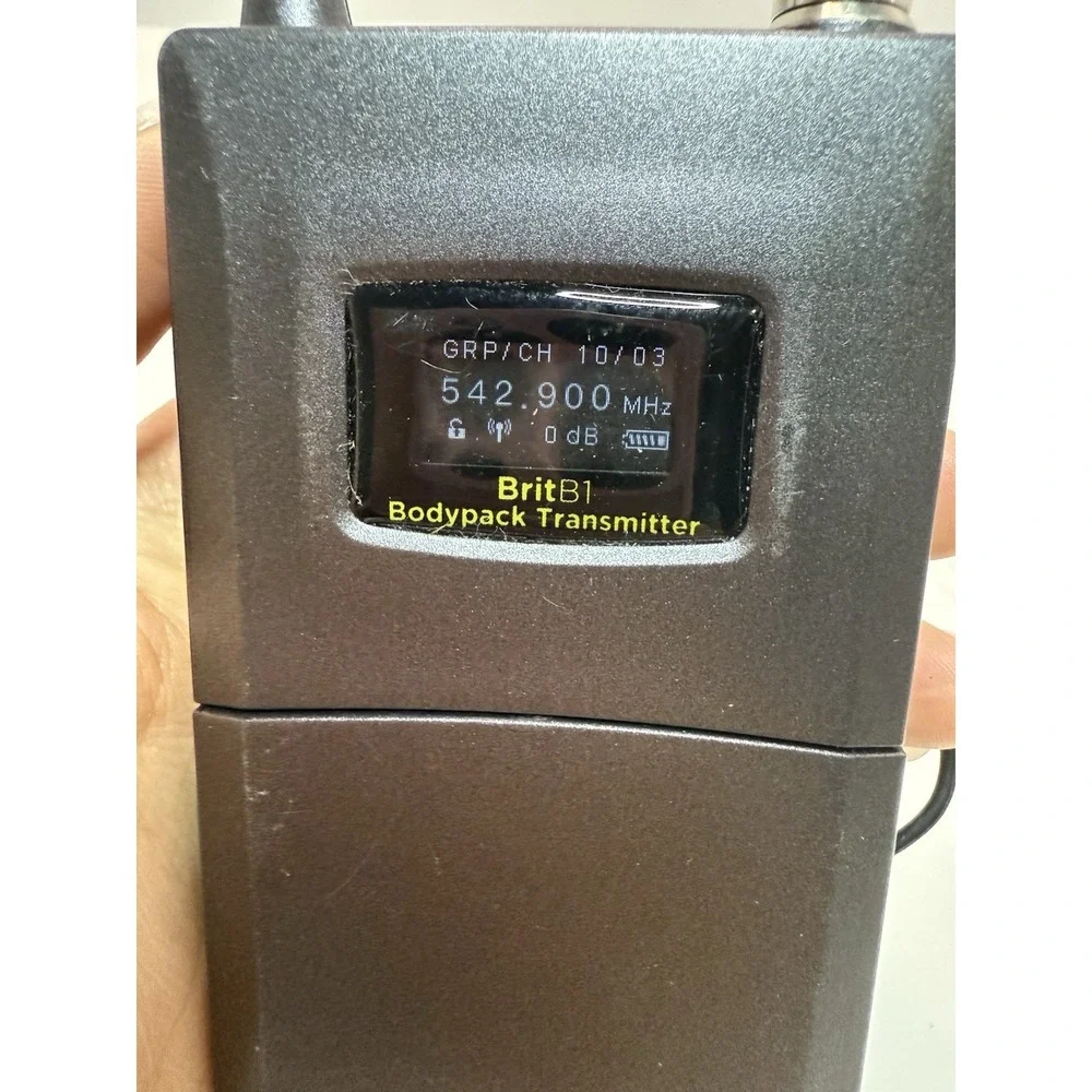 BritB1 UHF‎ Bodypack Transmitter Lavalier Mic 542.9 MHz Wireless System